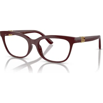 Dolce & Gabbana Dolce&gabbana 54mm Butterfly Optical Glasses In Burgundy