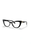 Dolce & Gabbana Dolce&gabbana 54mm Cat Eye Optical Glasses In Black