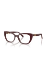 Dolce & Gabbana Dolce&gabbana 54mm Cat Eye Optical Glasses In Burgundy