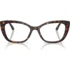 Dolce & Gabbana Dolce&gabbana 54mm Cat Eye Optical Glasses In Dark Havana