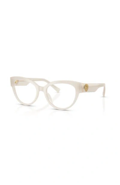 Dolce & Gabbana Dolce&gabbana 54mm Cat Eye Optical Glasses In Gray