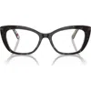 Dolce & Gabbana Dolce&gabbana 54mm Cat Eye Optical Glasses In White Havana