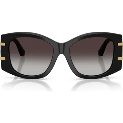 Dolce & Gabbana Womens Black Dg4501 Butterfly-frame Acetate Sunglasses