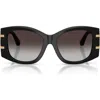 Dolce & Gabbana Dg Millennials Butterfly Sunglasses In Black/grey Gradient Black