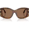 Dolce & Gabbana Dolce&gabbana 54mm Gradient Butterfly Sunglasses In Brown