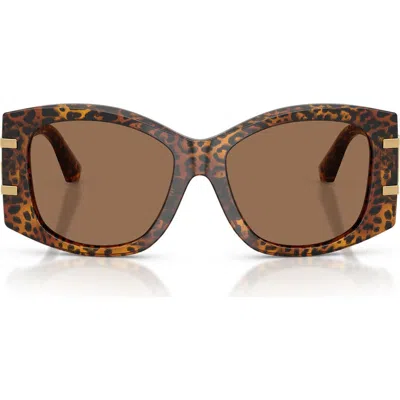 Dolce & Gabbana Dolce&gabbana 54mm Gradient Butterfly Sunglasses In Brown