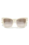 Dolce & Gabbana Dolce&gabbana 54mm Gradient Square Sunglasses In Cream