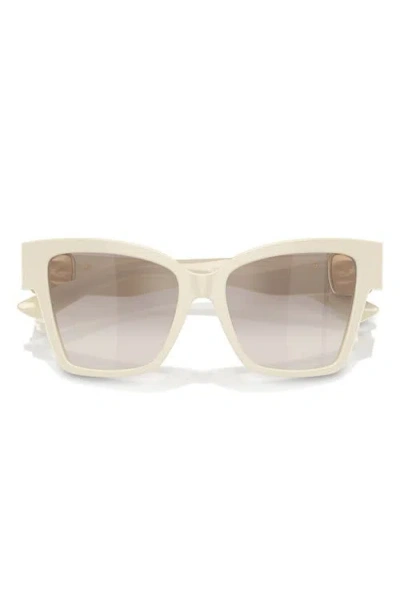 Dolce & Gabbana Dolce&gabbana 54mm Gradient Square Sunglasses In Cream