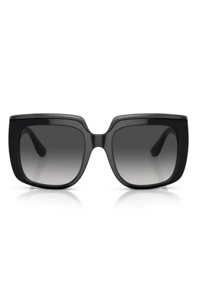 Dolce & Gabbana Square-frame Oversized Sunglasses In Schwarz