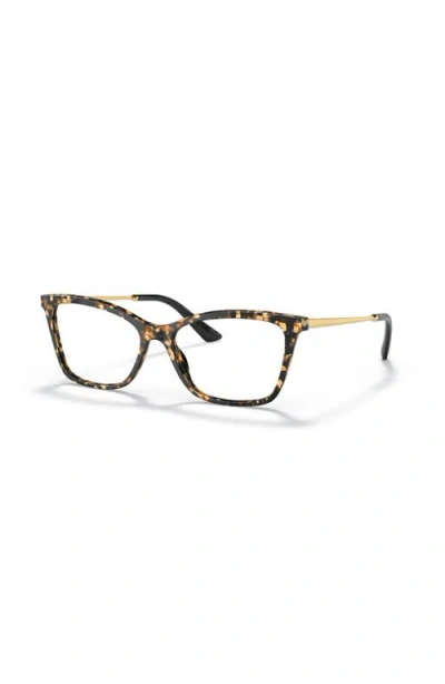 Dolce & Gabbana Dolce&gabbana 54mm Rectangle Optical Glasses In Brown