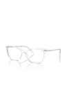 Dolce & Gabbana Dolce&gabbana 54mm Rectangle Optical Glasses In Gray