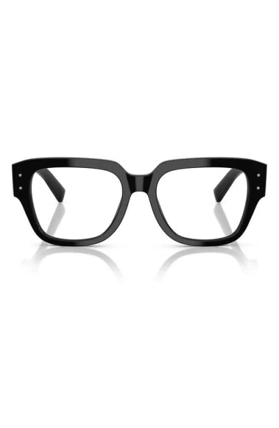 Dolce & Gabbana Dolce&gabbana 54mm Square Optical Glasses In Black
