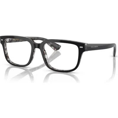 Dolce & Gabbana Dolce&gabbana 54mm Square Optical Glasses In Black