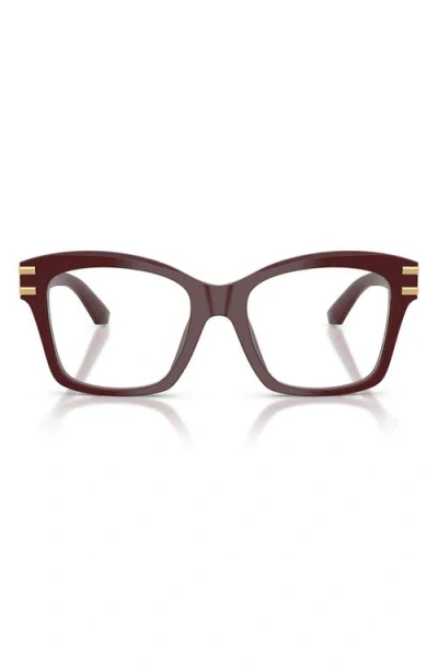 Dolce & Gabbana Dolce&gabbana 54mm Square Optical Glasses In Bordeaux