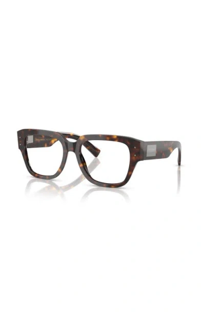 Dolce & Gabbana Dolce&gabbana 54mm Square Optical Glasses In Brown