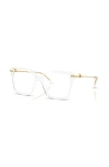 Dolce & Gabbana Dolce&gabbana 54mm Square Optical Glasses In Transparent