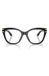 Dolce & Gabbana Dolce&gabbana 55mm Butterfly Optical Glasses In Black/demo Lens