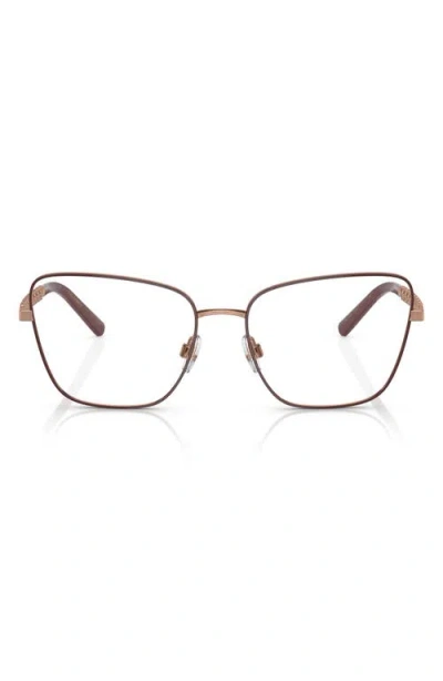 Dolce & Gabbana Dolce&gabbana 55mm Butterfly Optical Glasses In Brown