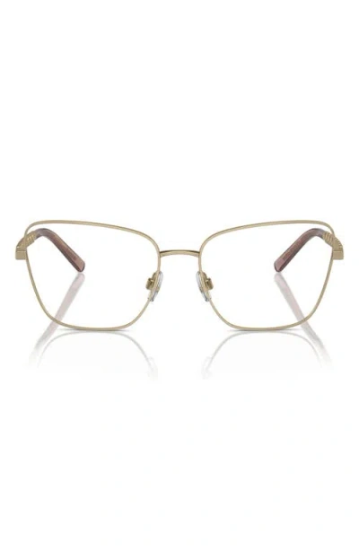 Dolce & Gabbana Dolce&gabbana 55mm Butterfly Optical Glasses In Gold