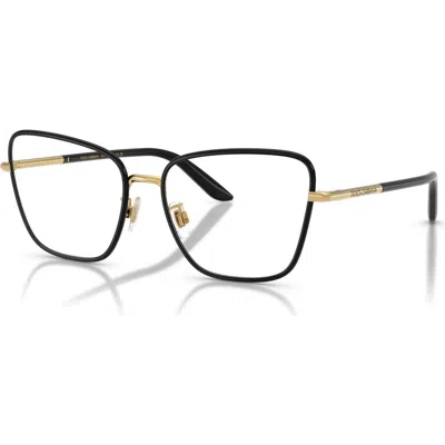 Dolce & Gabbana Dolce&gabbana 55mm Cat Eye Optical Glasses In Black