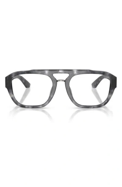 Dolce & Gabbana Dolce&gabbana 55mm Pilot Optical Glasses In Black