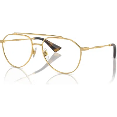 Dolce & Gabbana Dolce&gabbana 55mm Pilot Optical Glasses In Gold