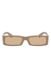 Dolce & Gabbana Dolce&gabbana 55mm Polarized Rectangular Sunglasses In Camel