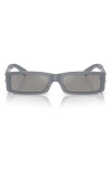 Dolce & Gabbana Dolce&gabbana 55mm Polarized Rectangular Sunglasses In Grey