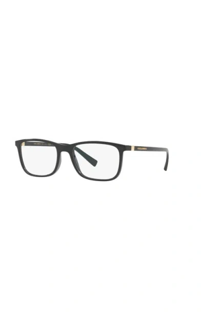 Dolce & Gabbana Dolce&gabbana 55mm Rectangle Optical Glasses In Black