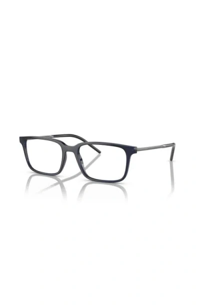 Dolce & Gabbana Dolce&gabbana 55mm Rectangle Optical Glasses In Blue