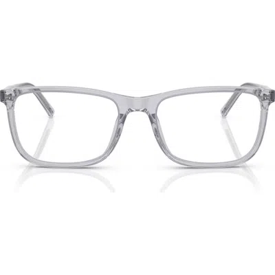 Dolce & Gabbana Dolce&gabbana 55mm Rectangular Optical Glasses In Gray