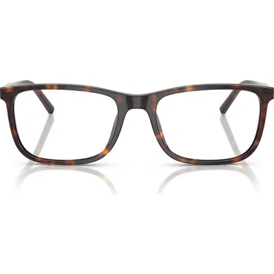 Dolce & Gabbana Dolce&gabbana 55mm Rectangular Optical Glasses In Brown