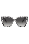 Dolce & Gabbana Dolce&gabbana 55mm Square Sunglasses In Black Lace