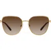 Dolce & Gabbana 56mm Gradient Butterfly Sunglasses In Gold