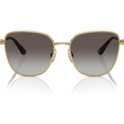 Dolce & Gabbana Dolce&gabbana 56mm Gradient Butterfly Sunglasses In Gold/ Black Grey