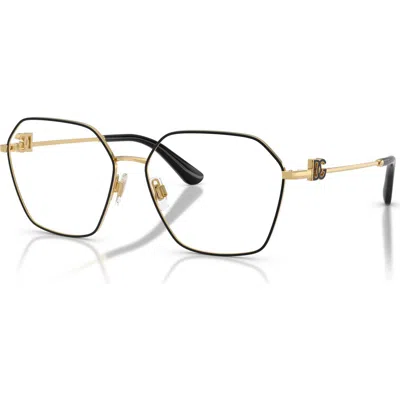 Dolce & Gabbana Dolce&gabbana 56mm Phantos Optical Glasses In Black