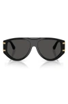 Dolce & Gabbana Dolce&gabbana 56mm Pilot Sunglasses In Black