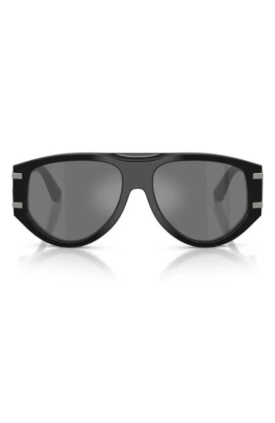 Dolce & Gabbana Dolce&gabbana 56mm Pilot Sunglasses In Black