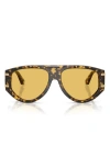 Dolce & Gabbana Dolce&gabbana 56mm Pilot Sunglasses In Yellow Havana/yellow