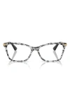 Dolce & Gabbana Dolce&gabbana 56mm Rectangular Optical Glasses In Black Lace