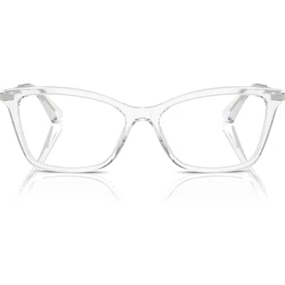 Dolce & Gabbana Dolce&gabbana 56mm Rectangular Optical Glasses In Transparent
