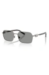 Dolce & Gabbana Dolce&gabbana 56mm Rectangular Sunglasses In Metallic