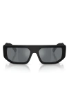Dolce & Gabbana Dolce&gabbana 56mm Rectangular Sunglasses In Black