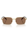 Dolce & Gabbana Wire-frame Rectangular Sunglasses In Gold