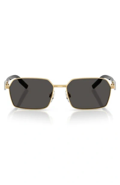 DOLCE & GABBANA DOLCE&GABBANA 56MM RECTANGULAR SUNGLASSES