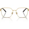 Dolce & Gabbana Dolce&gabbana 56mm Square Optical Glasses In Gold