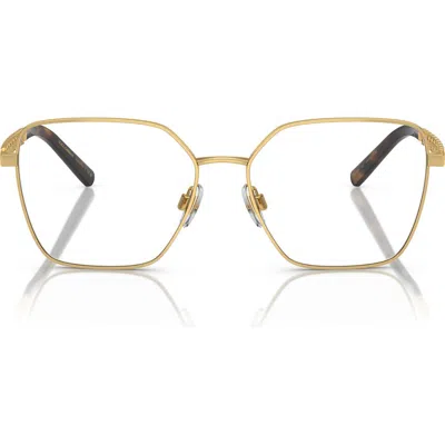 Dolce & Gabbana Dolce&gabbana 56mm Square Optical Glasses In Gold