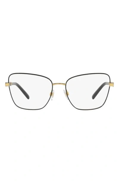 Dolce & Gabbana Dolce&gabbana 57mm Butterfly Optical Glasses In Gold
