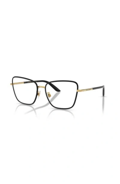 Dolce & Gabbana Dolce&gabbana 57mm Cat Eye Optical Glasses In Black