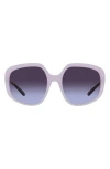 Dolce & Gabbana Dolce And Gabbana Light Violet Grad Dark Gray Irregular Ladies Sunglasses Dg4421 33824q 57 In Dark Grey